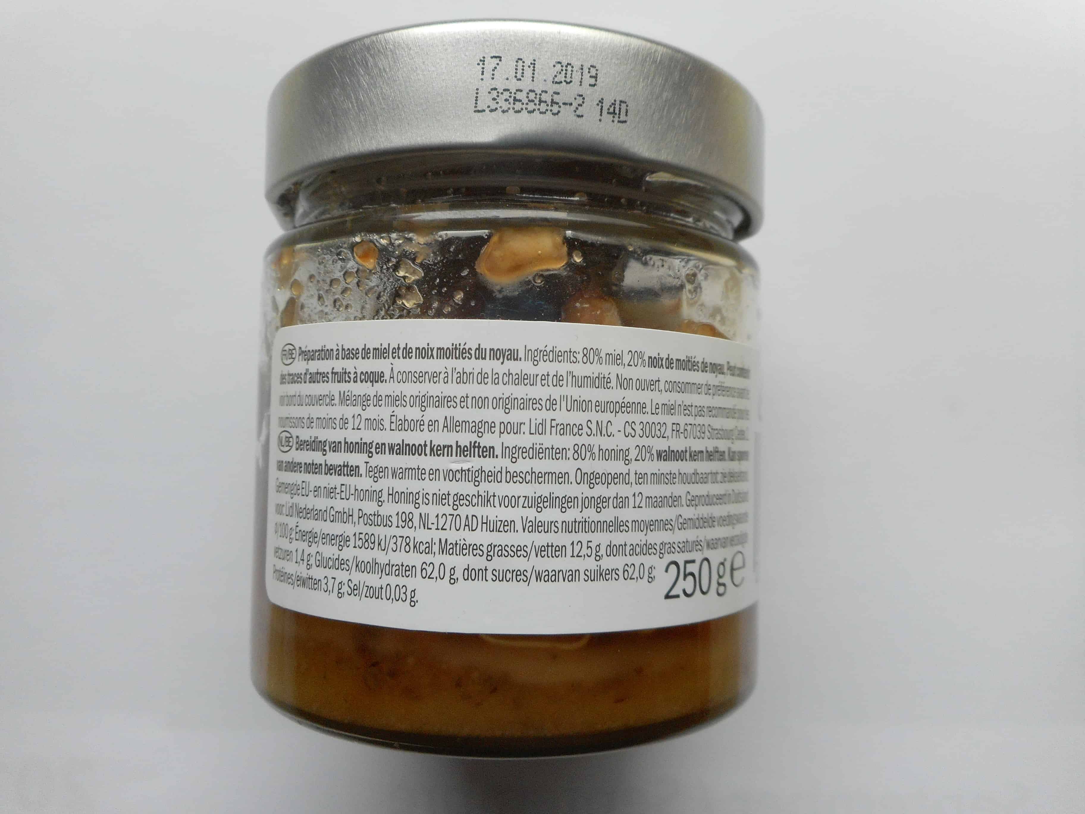 Étiquette du pot de miel