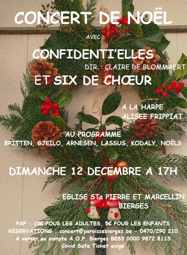 Affiche Concert Noël 2021 Bierges