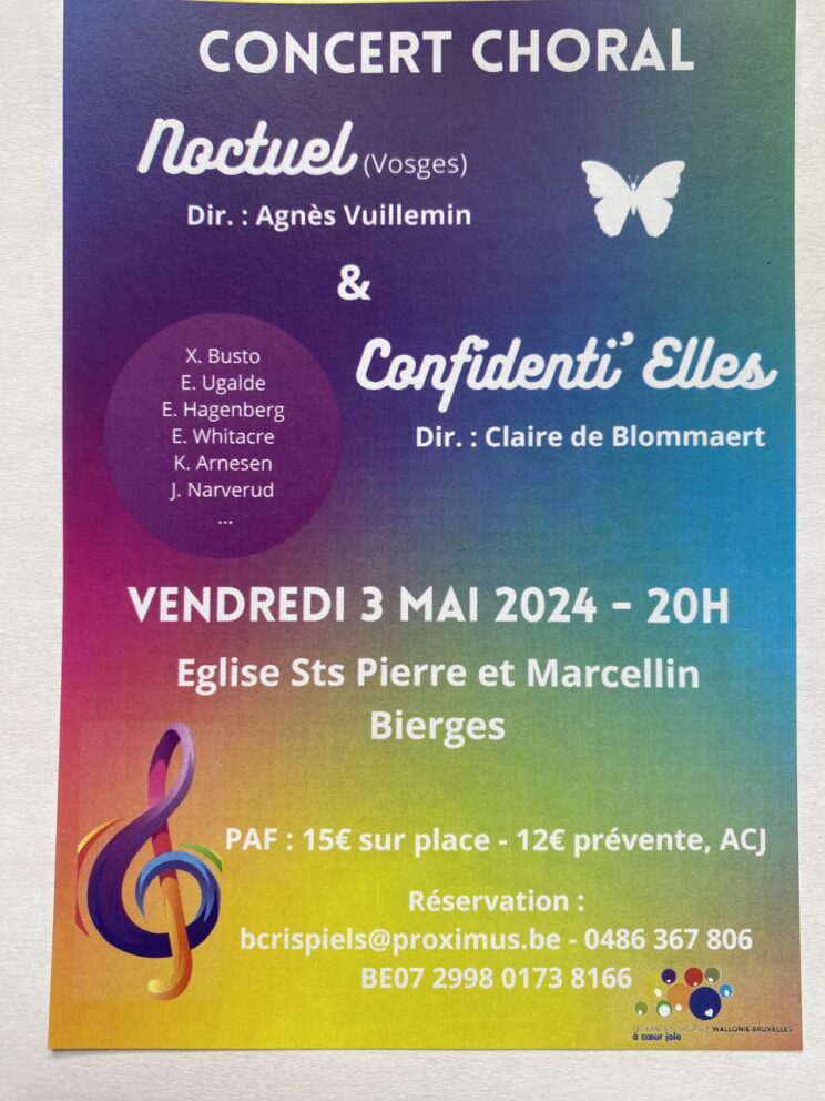 Concert Confidenti'Elles Bierges 2024 @ Église Saints Pierre et Marcellin